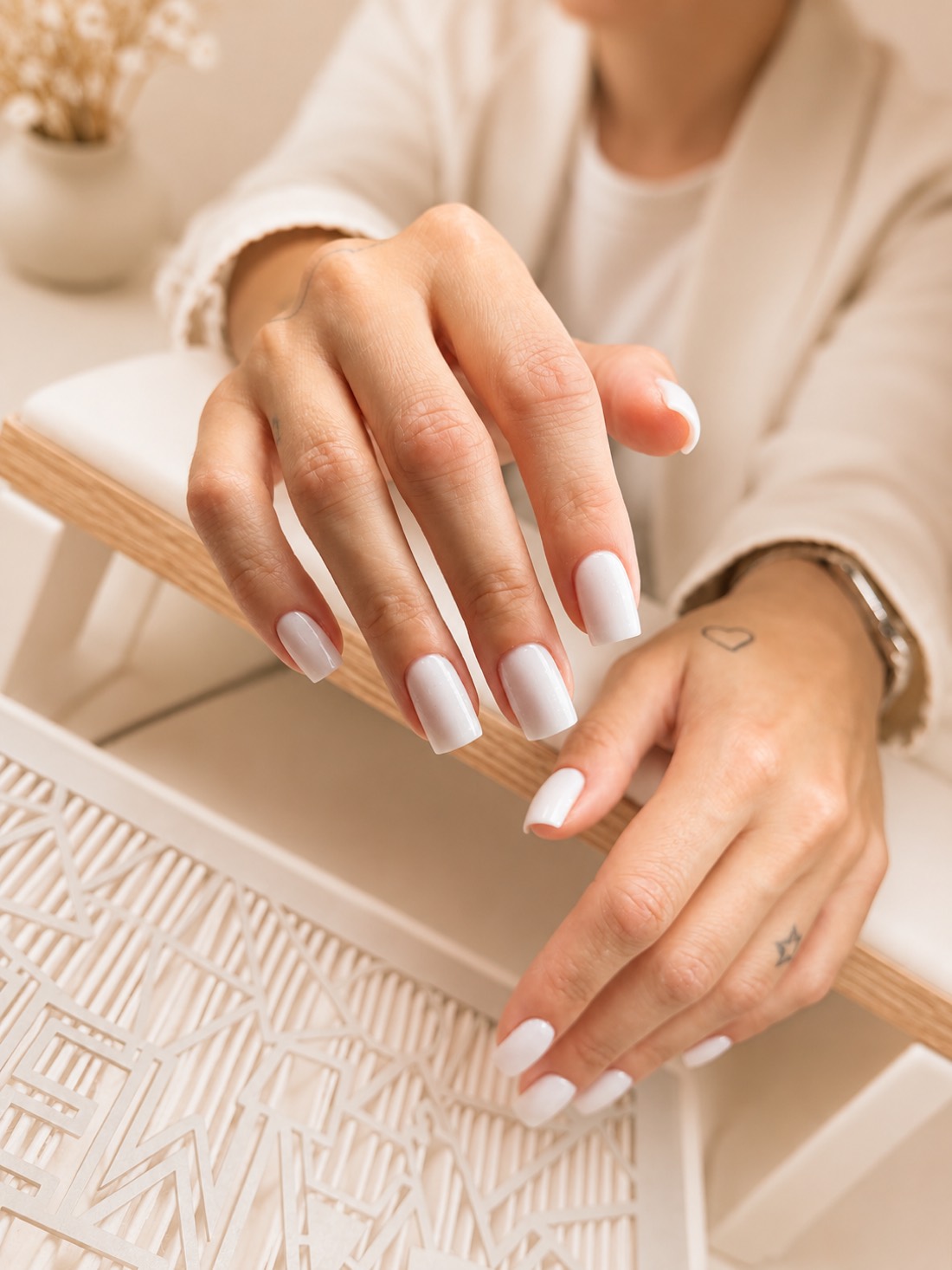 Glossy manicure